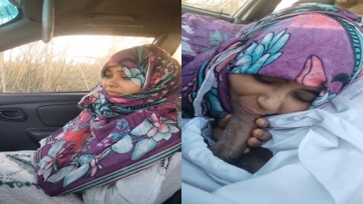 Horny Muslim Girl Blowjob On The Car HD